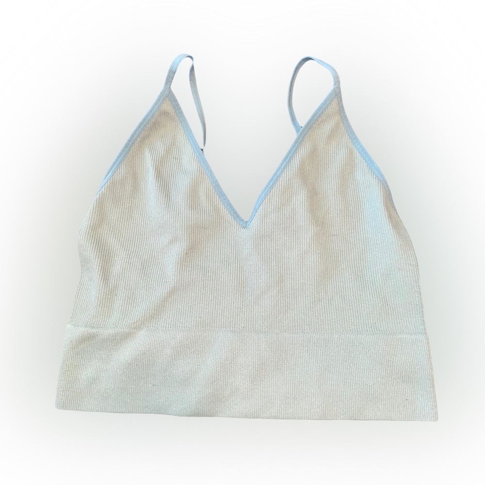 NWOT BOZZOLO TEAL RIBBED TANK TOP // SIZE S-M🩵